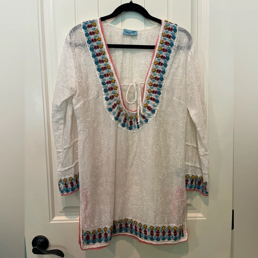 LETARTE Cover Up Ladies Sz Small Handmade Elegant Designer Luxury Summer Resort